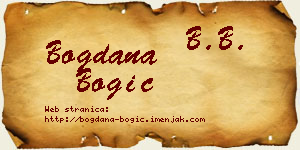 Bogdana Bogić vizit kartica